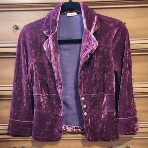 Rich Purple Velvet Blazer